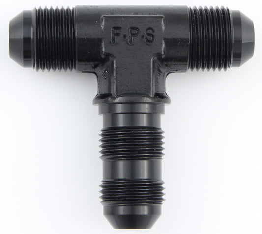 Fragola   #6 Bulkhead Tee Fitting Black  FRG483406-BL