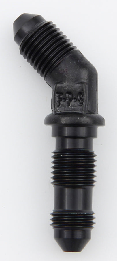 Fragola   #3 x 45 Deg Bulkhead Fitting Black  FRG483703-BL