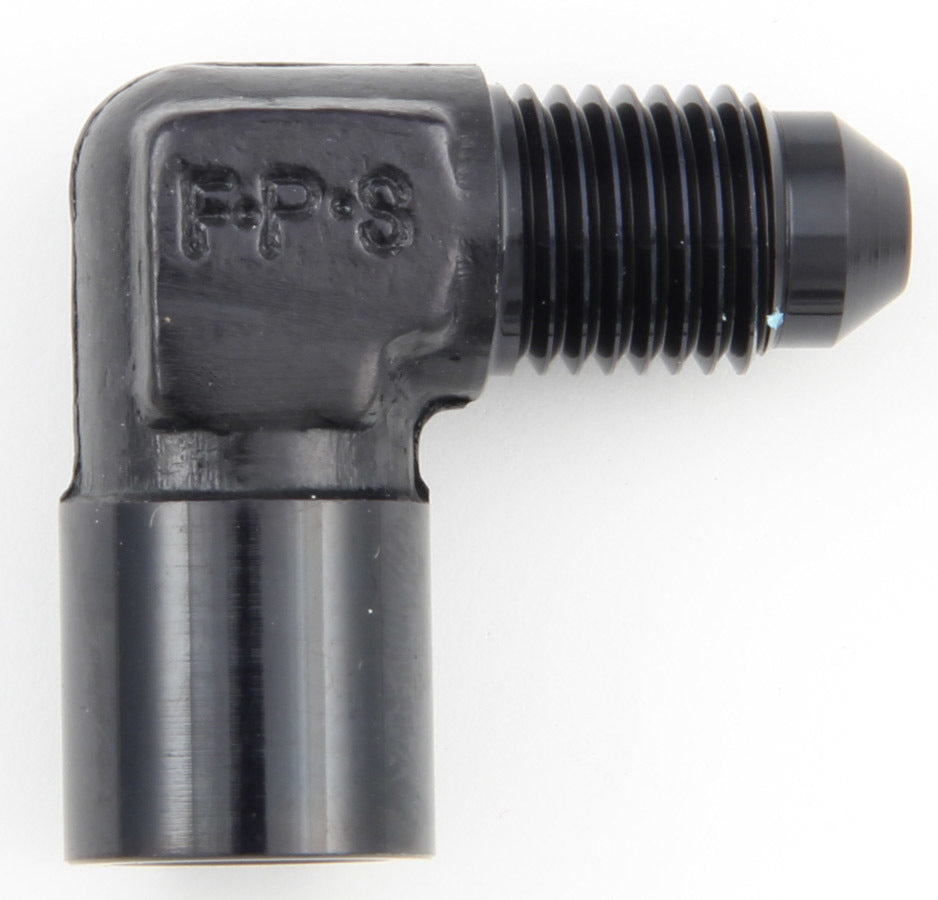 Fragola   #4 Male x 1/8 FPT 90 Deg Gauge Adapter Inline  FRG495023-BL
