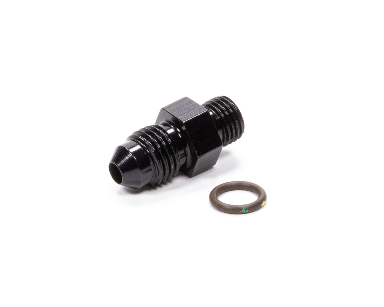 Fragola   #4 x 3/8-24 (#3) Radius O-Ring Fitting Black  FRG495124-BL