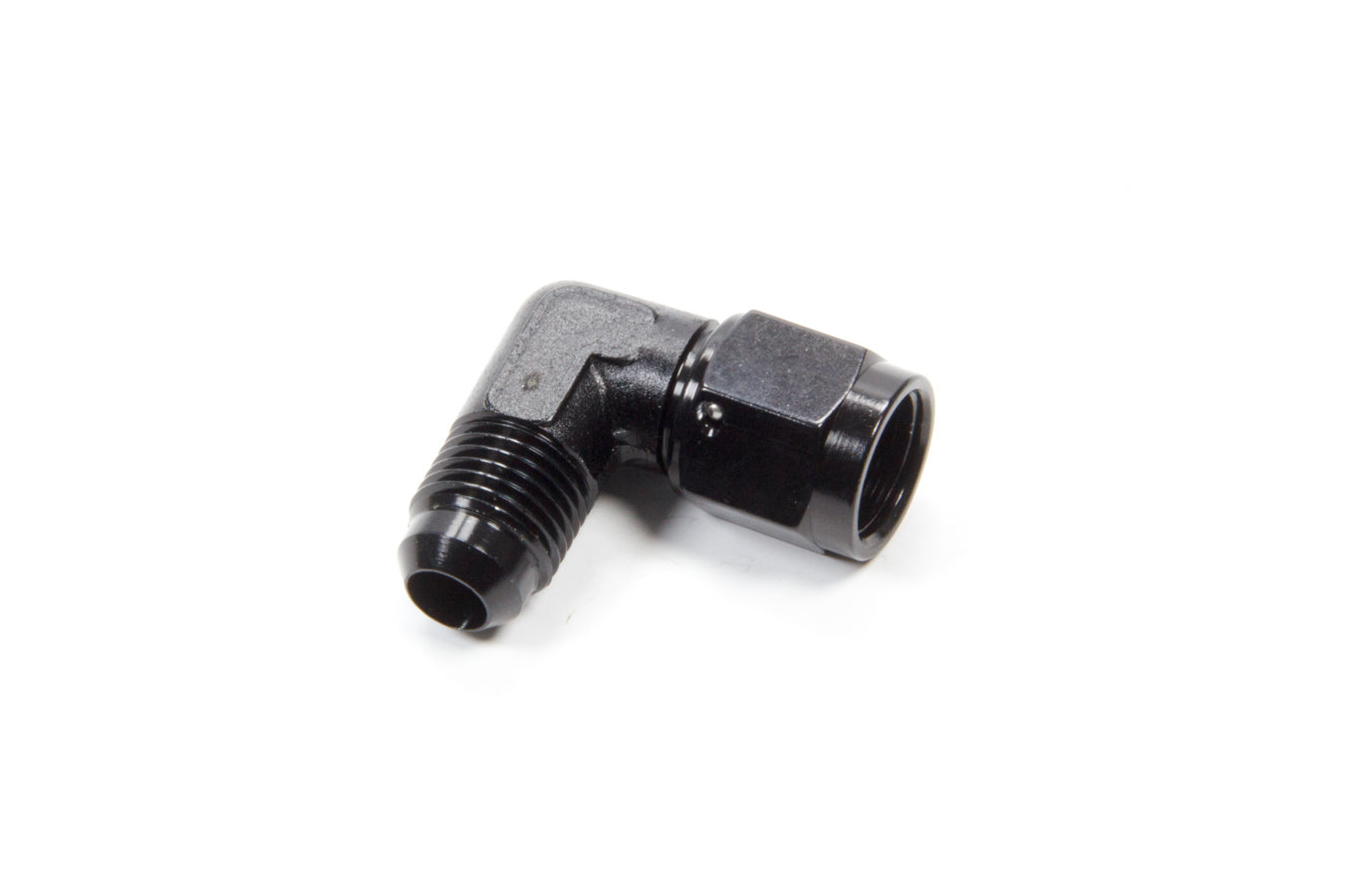 Fragola #6 Female Swivel to Male 90 Degree Fitting Black MPN FRG498103-BL
