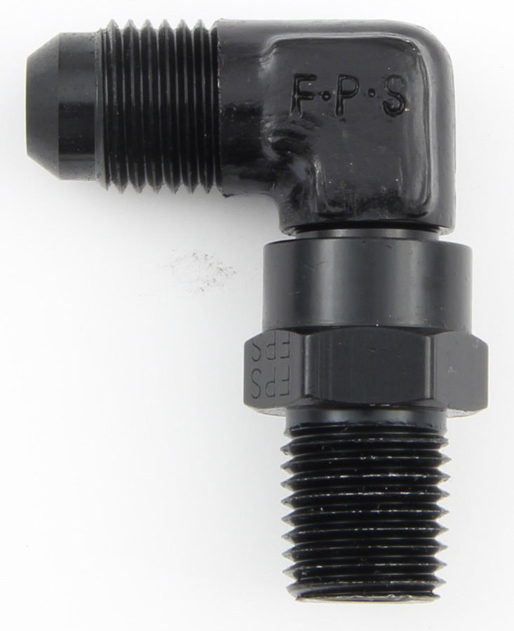 Fragola #10 x 1/2 MPT 90 Deg Swivel Adapter Black MPN FRG499110-BL