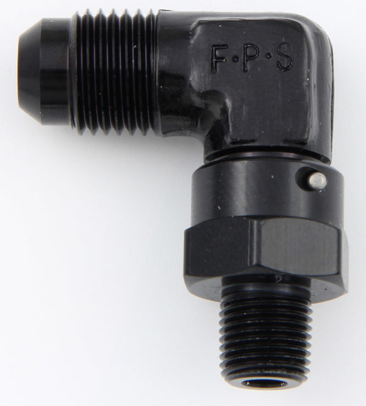 Fragola #6 x 1/8 MPT 90 Deg Swivel Adapter Black MPN FRG499162-BL