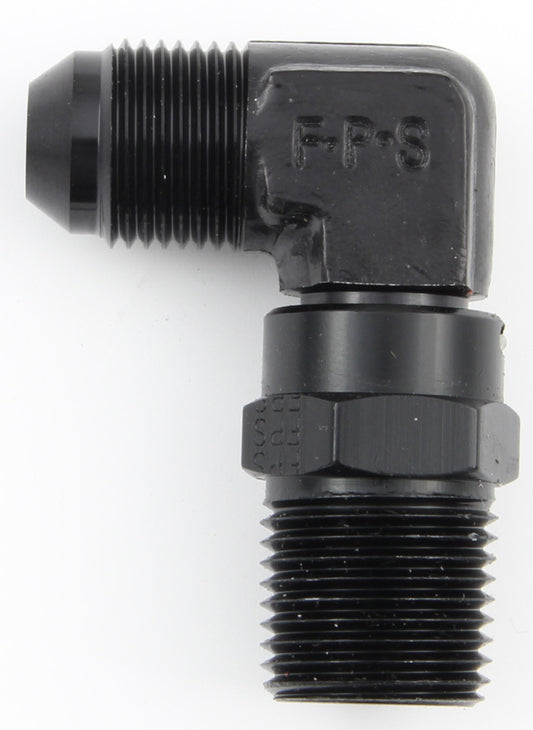 Fragola #6 x 3/8 MPT 90 Deg Swivel Adapter Black MPN FRG499166-BL