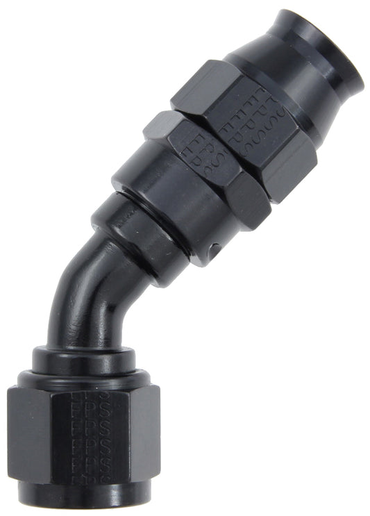Fragola Hose Fitting #8 45 Deg PTFE Black MPN FRG684508-BL