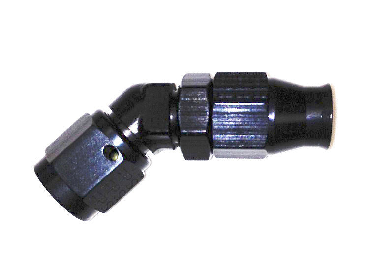Fragola Hose Fitting #12 45 Deg PTFE Black MPN FRG684512-BL