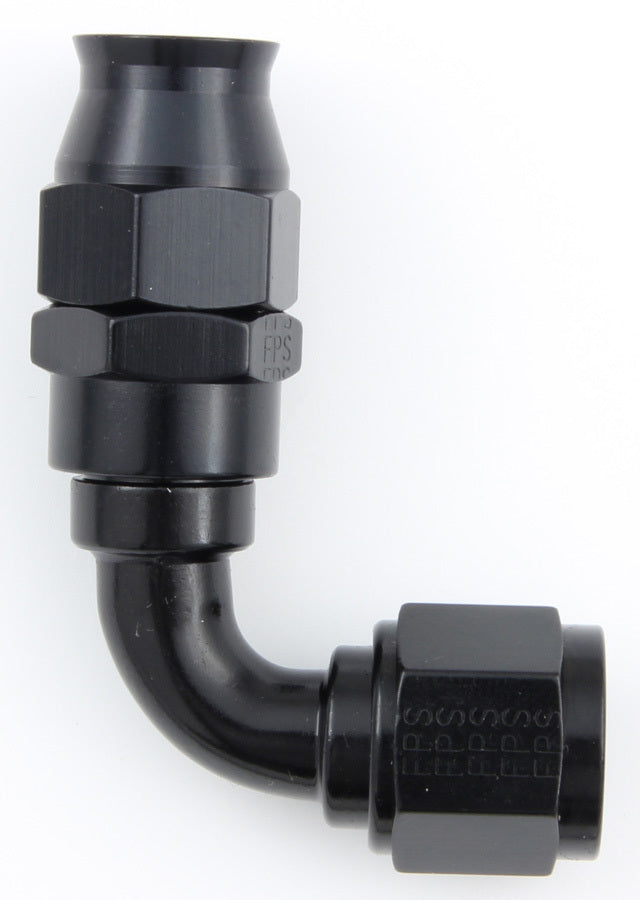 Fragola Hose Fitting #10 90 Deg PTFE Black MPN FRG689010-BL