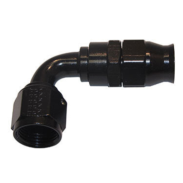 Fragola Hose Fitting #12 90 Deg PTFE Black MPN FRG689012-BL