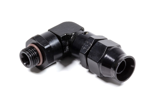Fragola Hose Fitting #8 90 Deg to #6 ORB PTFE Black MPN FRG689707-BL
