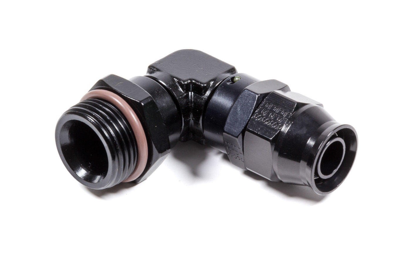 Fragola   Hose Fitting #10 90 Deg to #12 ORB PTFE Black  FRG689711-BL