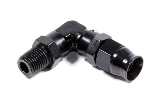 Fragola Hose Fitting #6 90 Deg to 1/4npt PTFE Black MPN FRG689906-BL