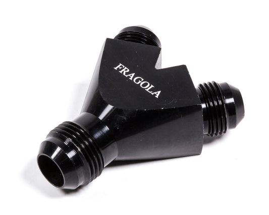 Fragola Y-Fitting #10Male Inlet x #8 Male Outlets Black MPN FRG900611-BL