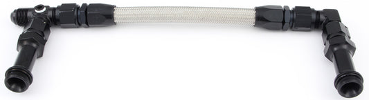 Fragola   #8 Fuel Line Kit 7/8-20 Dual Inlet 4500 Black  FRG920005-BL