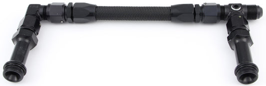 Fragola   #6 Fuel Line Kit 7/8-20 Dual Inlet 4150 Black  FRG930002-BL