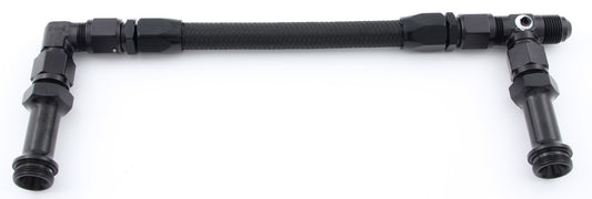 Fragola   #8 Fuel Line Kit 7/8-20 Dual Inlet 4500 Black  FRG930005-BL
