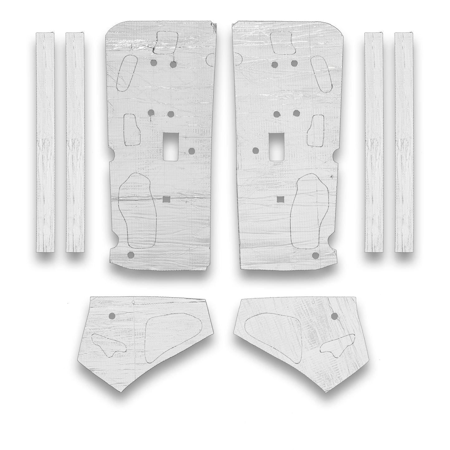 Flatline Barriers 71-73 Ford Mustang Coupe Door Insulation Kit MPN FTLTABZ6014 For Ford Mustang 1971-73
