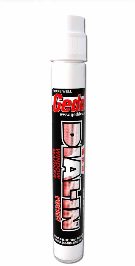Geddex   Dial-In Pocket Window Marker White .5oz Bottle  GDX723