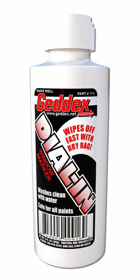 Geddex   Dial-In Window Marker White 3oz Bottle  GDX916