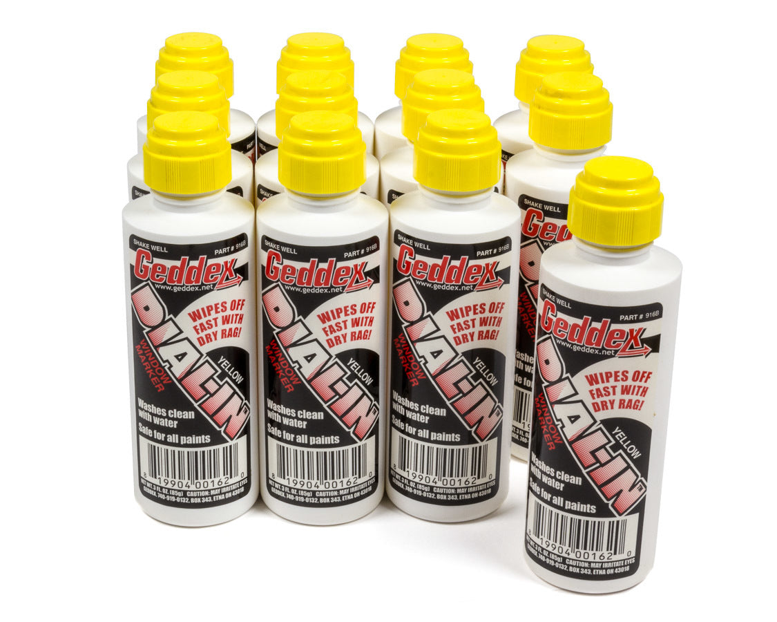 Geddex   Dial-In Window Marker Yellow Case 12x3oz  GDX916B12