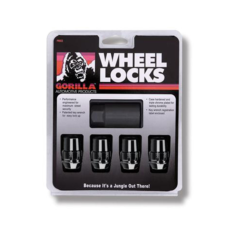 Gorilla   Wheel Locks Acorn Black Chrome 14mm x 1.50 4Pack  GOR71641NBC