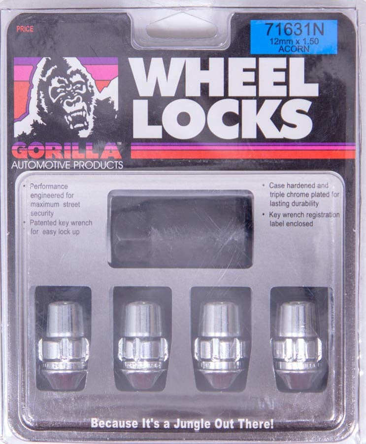 Gorilla   Wheel Lock System 1/2in Acorn Black 20pk  GOR71683NBC