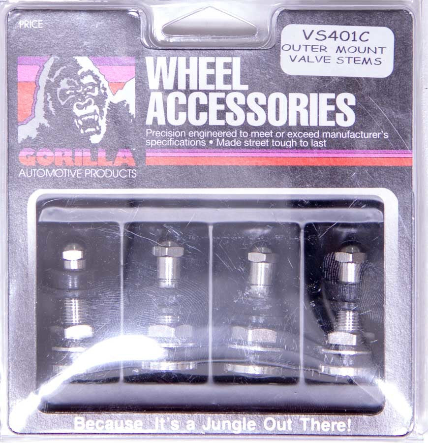 Gorilla   Outer Mount Valve Stems 4 pack  GORVS401-C