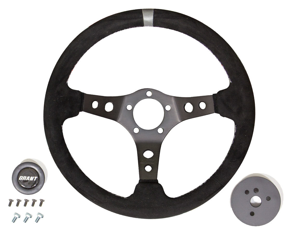 Grant   Suede Racing Steering Wheel w/Center Marker  GRT694