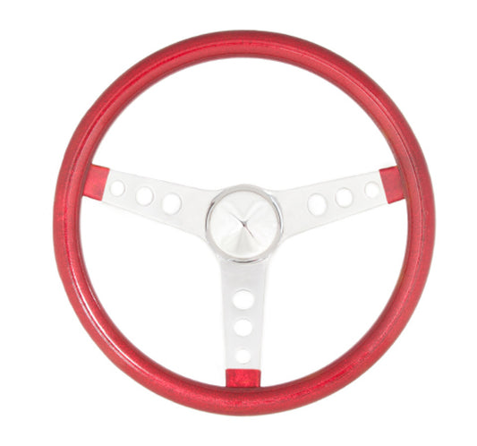 Grant   Steering Wheel Mtl Flake Red/Spoke Chrm 13.5  GRT8445