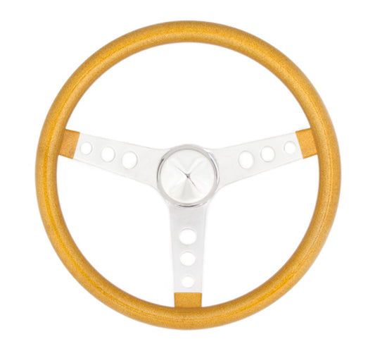 Grant   Steering Wheel Mtl Flake Gold/Spoke Chrm 13.5  GRT8447