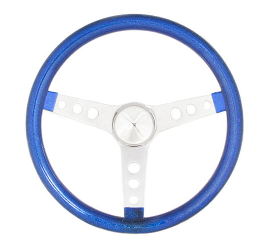 Grant   Steering Wheel Mtl Flake Blue/Spoke Chrm 15  GRT8466