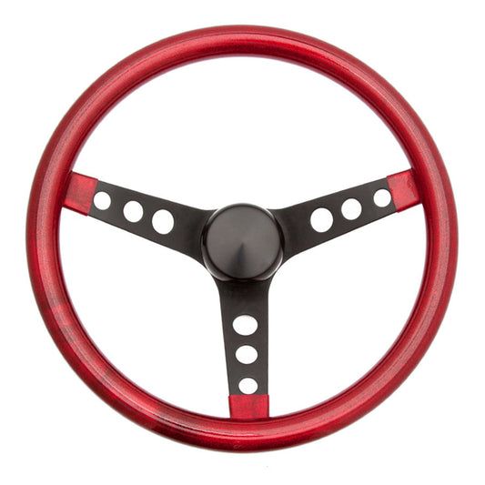 Grant   Steering Wheel Mtl Flake Red/Spoke Blk 15  GRT8475