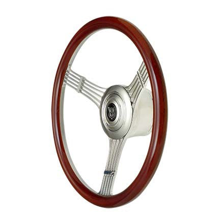 Gt Performance   Steering Wheel Retro Banjo Wood Pol. Spokes  GTP21-4247