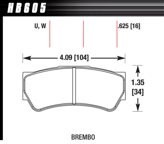 Hawk Brake Brembo DTC-30 Brake Pads MPN HAWHB605W625