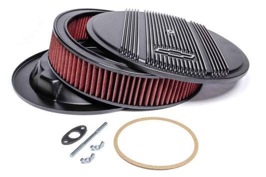 Holley 14 x 3 Air Cleaner Finned Bowtie Black MPN HLY120-172