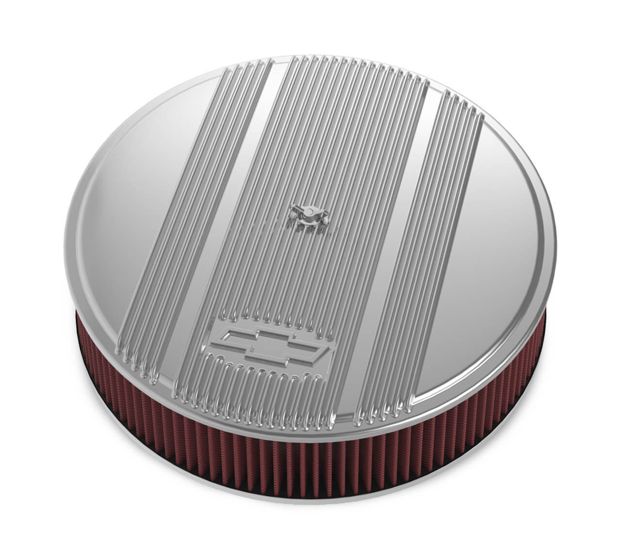 Holley 14 x 3 Air Cleaner Finned Bowtie Polished MPN HLY120-174