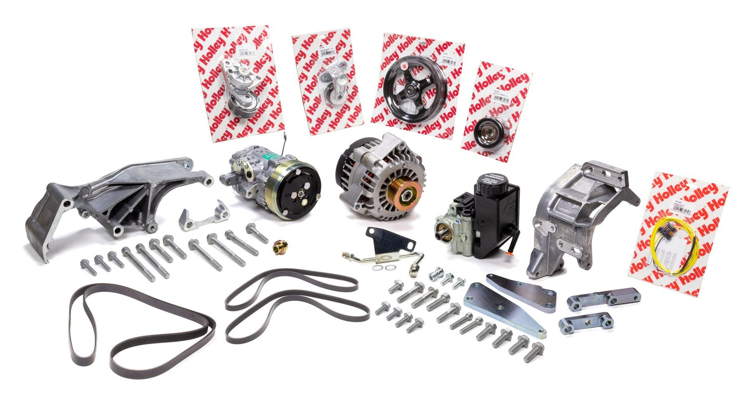 Holley   Low LS Drive System Kit w/PS/Alt & AC Compress.  HLY20-162