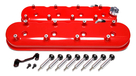 Holley   GM LS Tall Valve Cover Set - Gloss Red  HLY241-113