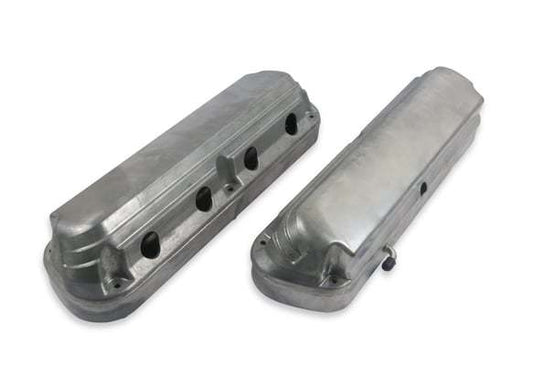 Holley 2-Piece Alm Valve Cover Set GM LS Natural Finish MPN HLY241-185 For GM LS-Series