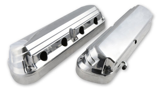 Holley 2-Piece Alm Valve Cover Set GM LS Pol. Finish MPN HLY241-186 For GM LS-Series