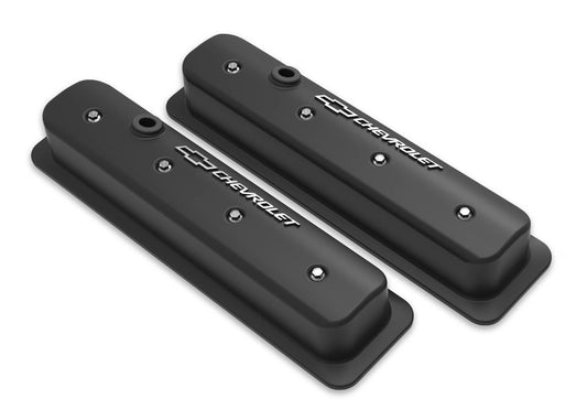 Holley   SBC Muscle Car Valve Covers w/Holes Black  HLY241-292