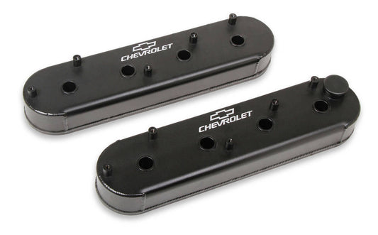 Holley   LS Billet Rail Fab. Alm Valve Covers  w/Oil Cap  HLY241-294