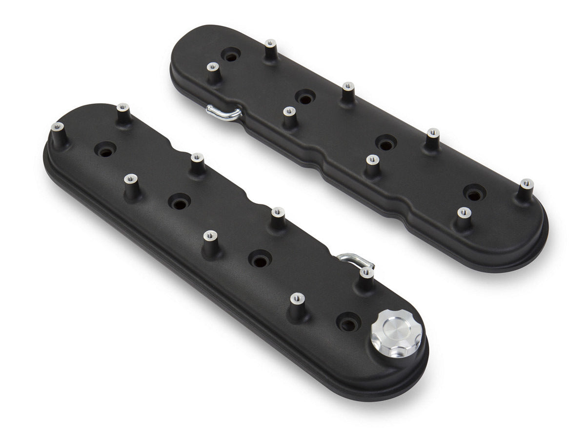 Holley GM LS1 Valve Cover Set Black Krinkle Finish MPN HLY241-91 For GM LS-Series