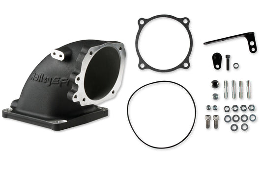 Holley   Intake Elbow Ford 5.0L W/4500 TB Flange Black  HLY300-249BK