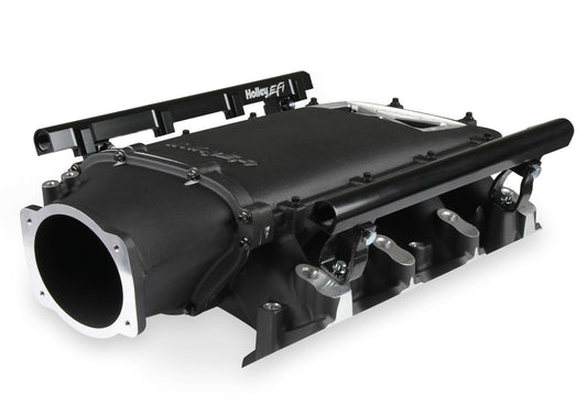 Holley   LS3 Low Ram Intake Kit Single Injector Frt Feed  HLY300-682BK