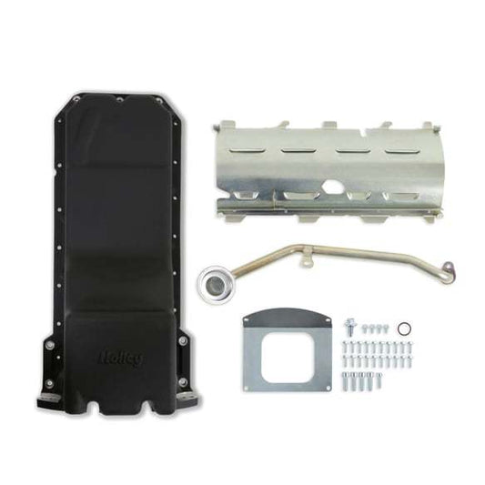 Holley Oil Pan Swap Kit 6.2 SC Gen III Hemi Rear Sump MPN HLY302-63BK For Mopar Pickup, Gen III