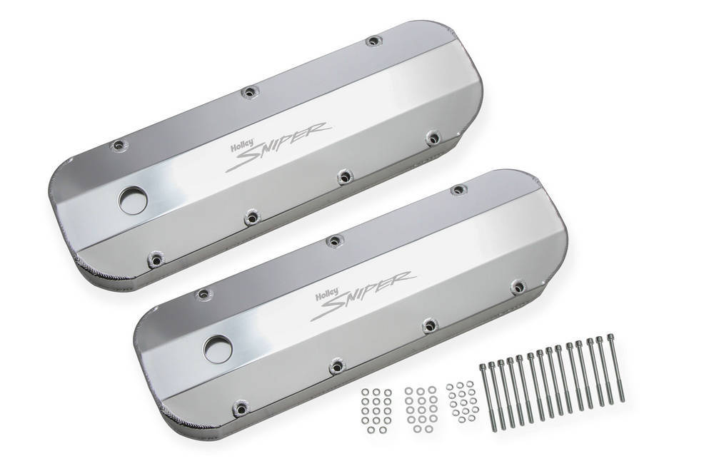 Holley   Sniper Fabricated Valve Covers  BBC Tall  HLY890002