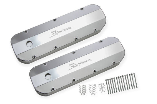 Holley   Sniper Fabricated Valve Covers  BBC Tall  HLY890002