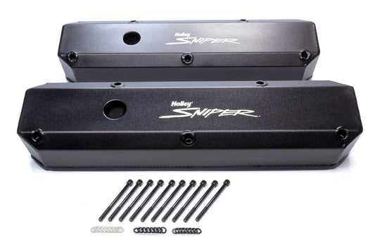 Holley   Sniper Fabricated Valve Covers  SBM Tall 64-91  HLY890003B