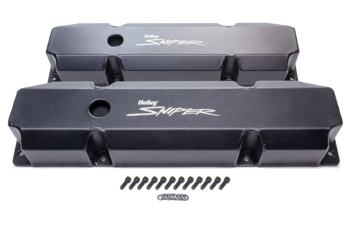 Holley   Sniper Fabricated Valve Covers  BBM Tall  HLY890005B