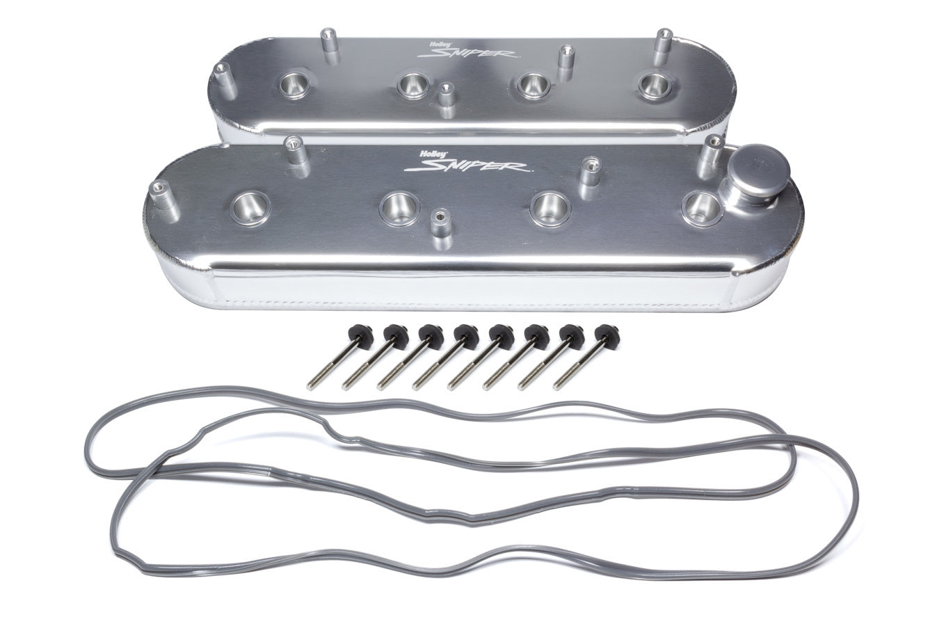 Holley Sniper Fabricated Valve Covers SGM LS Tall MPN HLY890014 For GM LS-Series